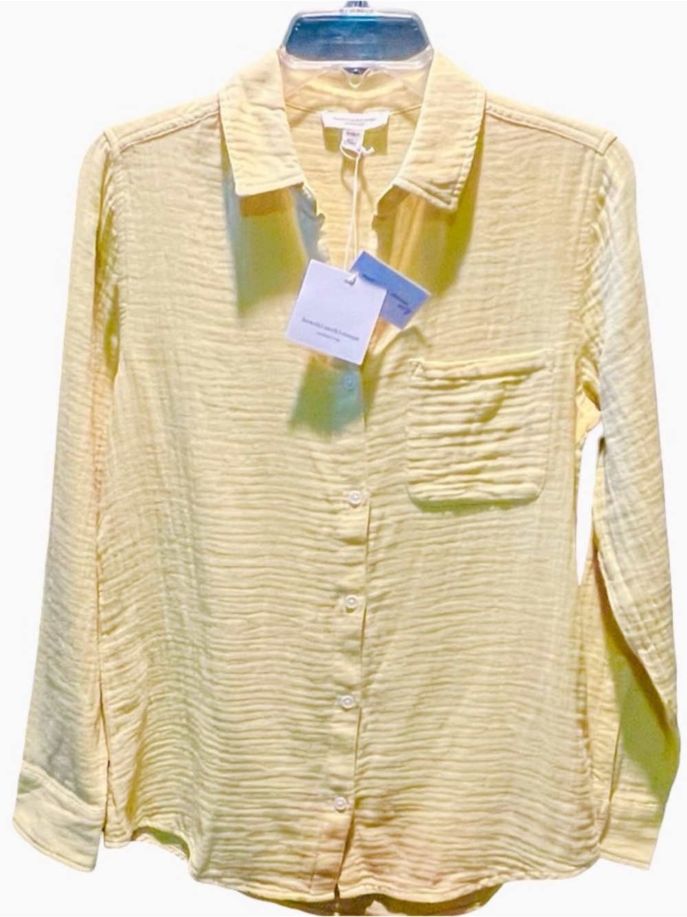 beachlunchlounge Pale Yellow Button-Up Shirt